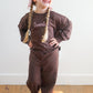 Custom Embroidered Girls Scalloped Set - Brown