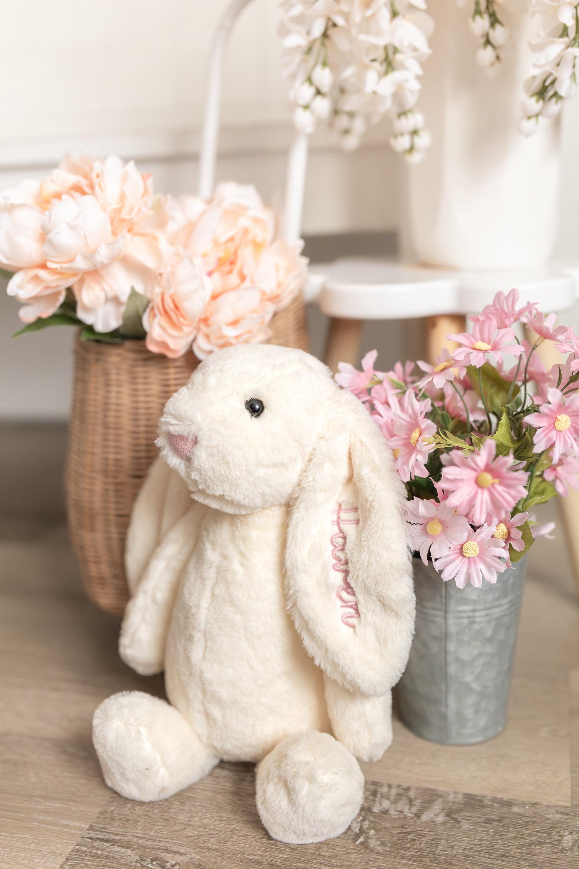 Custom Embroidered Plush Easter Bunny - more colors