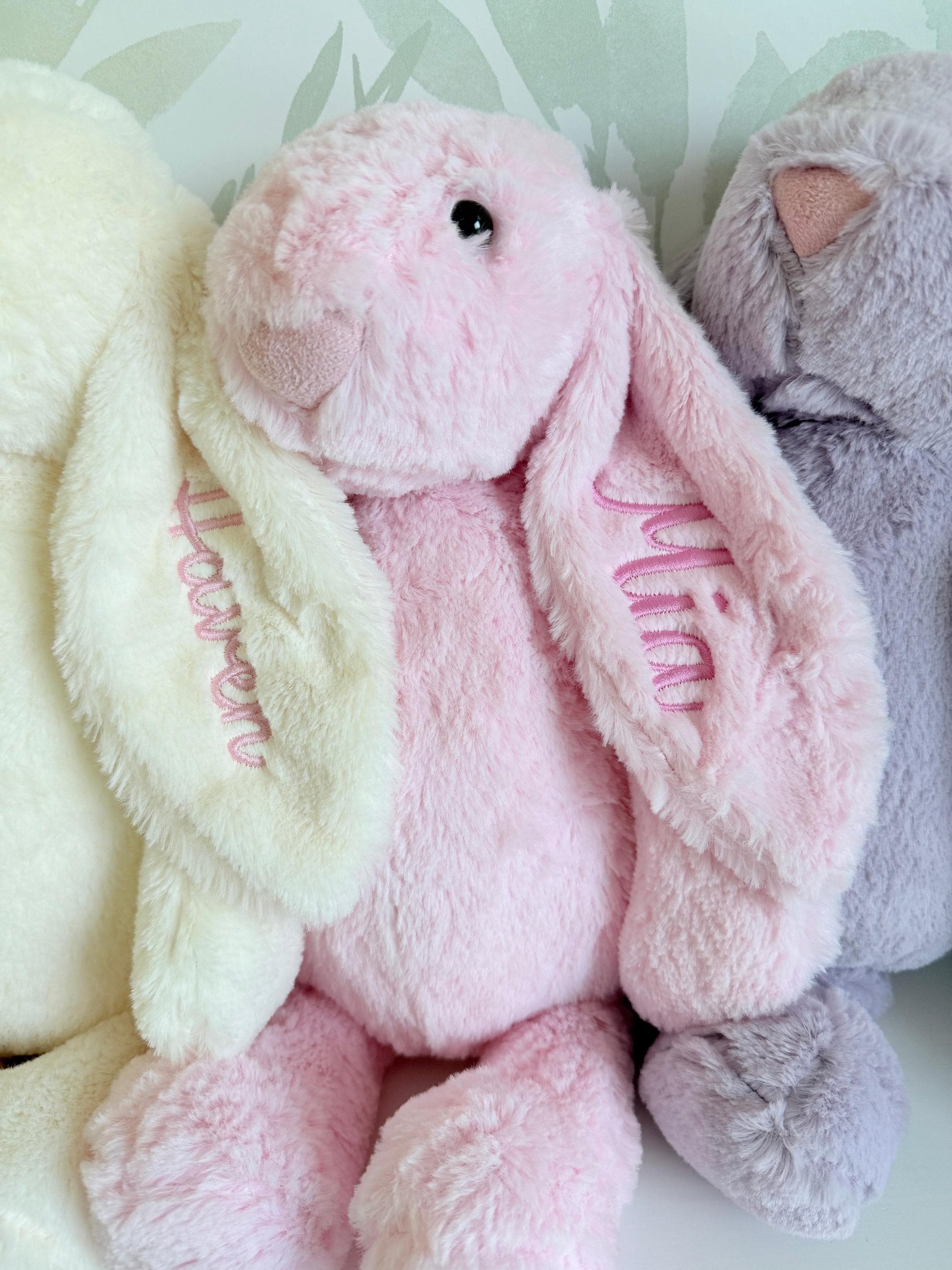 Custom Embroidered Plush Easter Bunny - more colors