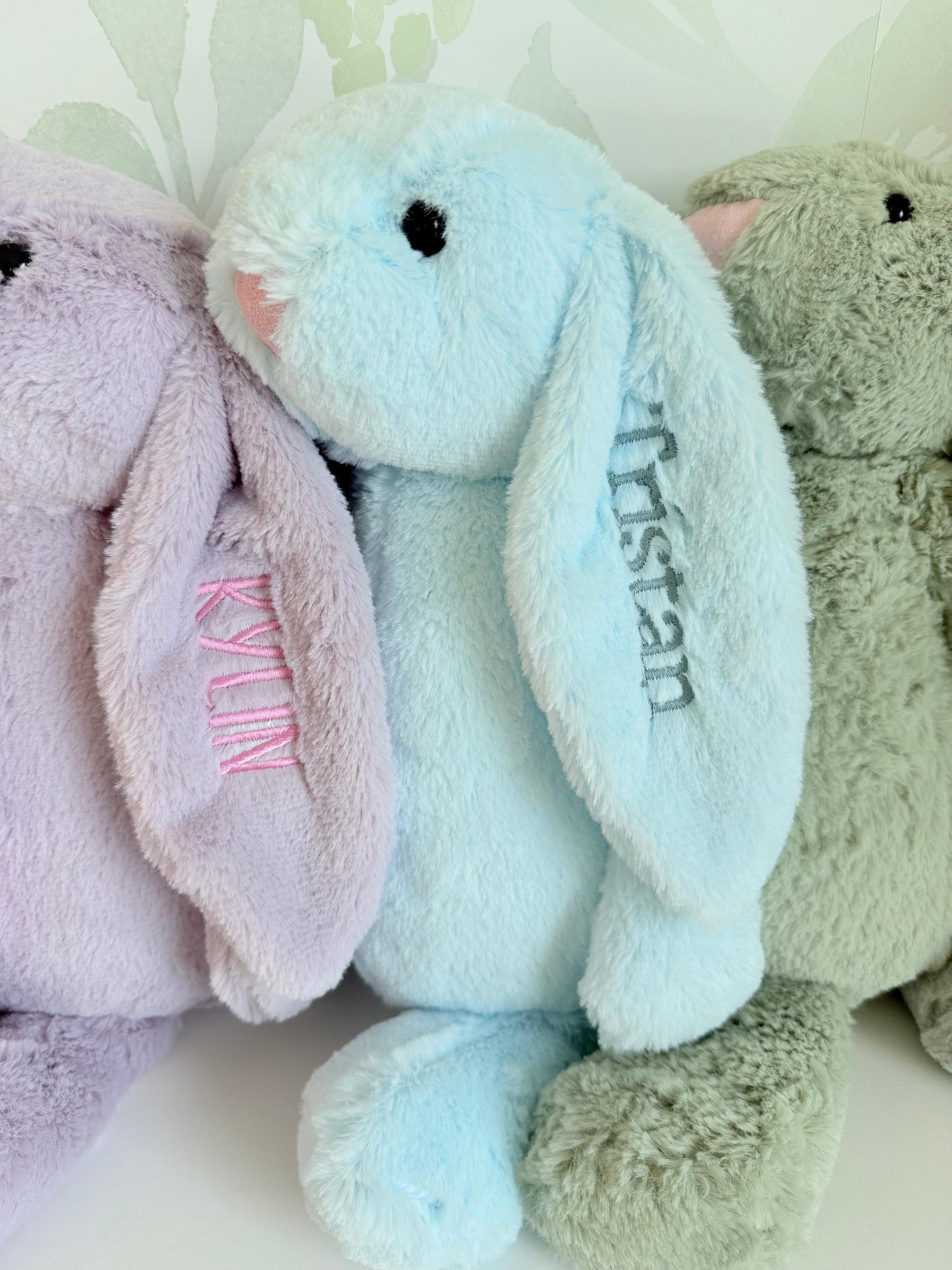 Custom Embroidered Plush Easter Bunny - more colors