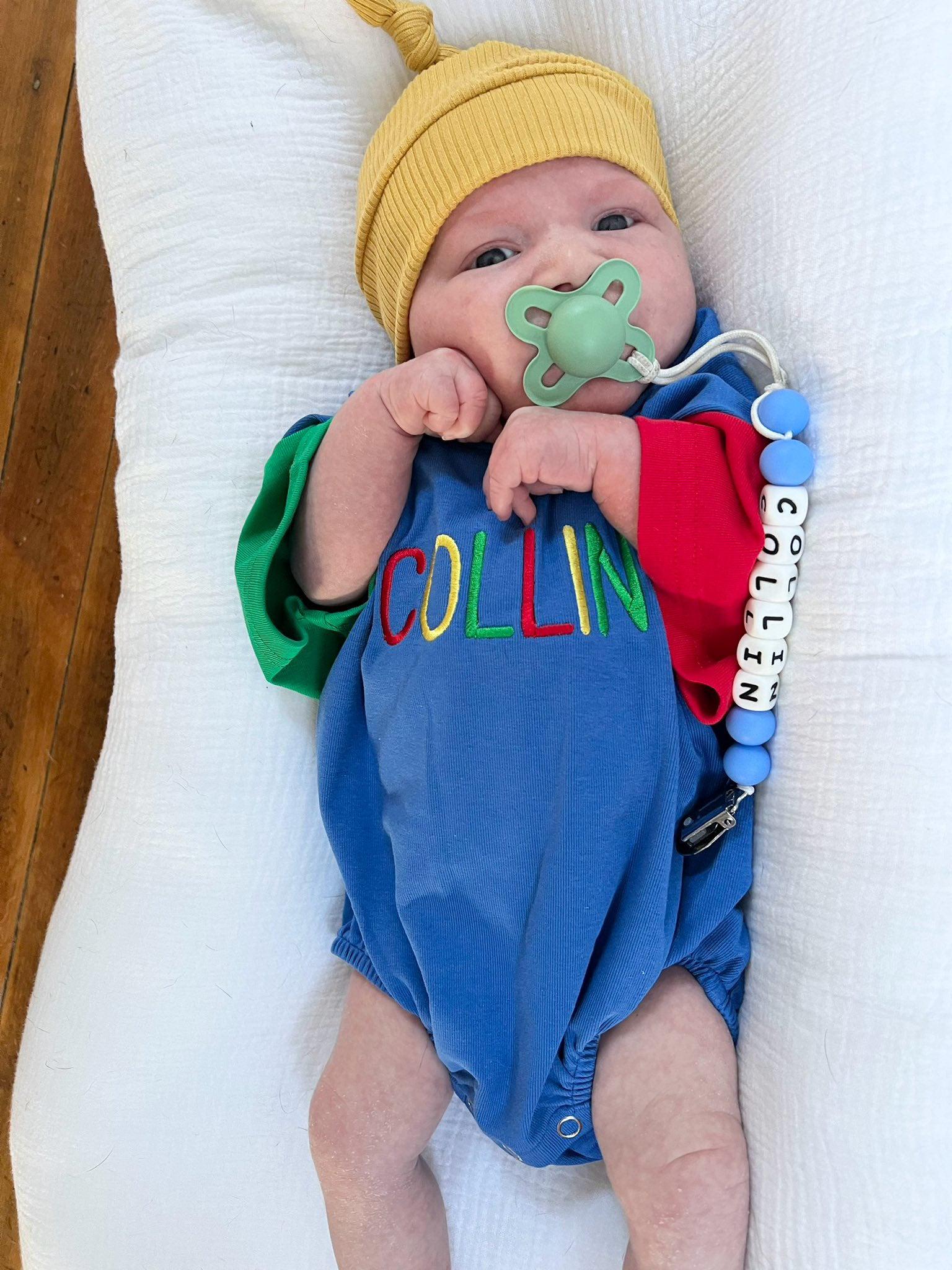 Custom Embroidered 90s Colorblock T-Shirt Romper