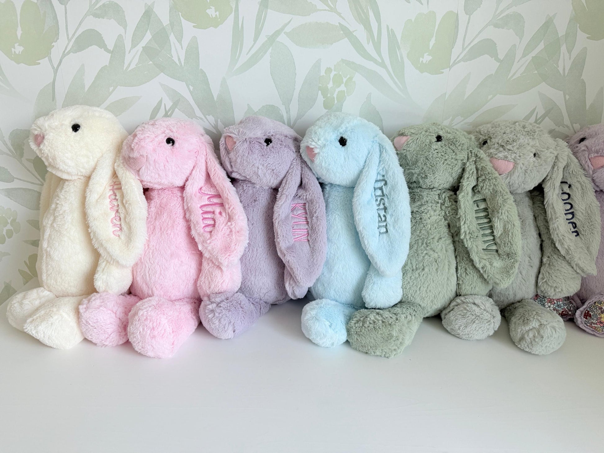 Custom Embroidered Plush Easter Bunny - more colors