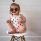 Red White & Blue Tulip Ribbed Bamboo 2pc Tank Set