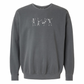 Adult Dancing Skeletons Comfort Colors Crewneck - Pepper