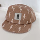 Snapback | Tan & Cream Lightning Bolt