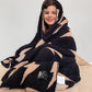 Black + Camel Bolt Cozy Blanket