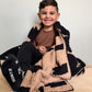 Black + Camel Bolt Cozy Blanket