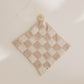 Lovey | Taupe & White Checkerboard