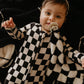 Plush Blanket  | Just Smile Black & White