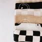 Plush Blanket  | Just Smile Black & White