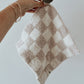 Lovey | Taupe & White Checkerboard