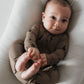 Bamboo Zip Pajamas | Brown & Black Lightning Bolt