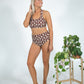Women's Basic Bikini | Warm Brown Floral