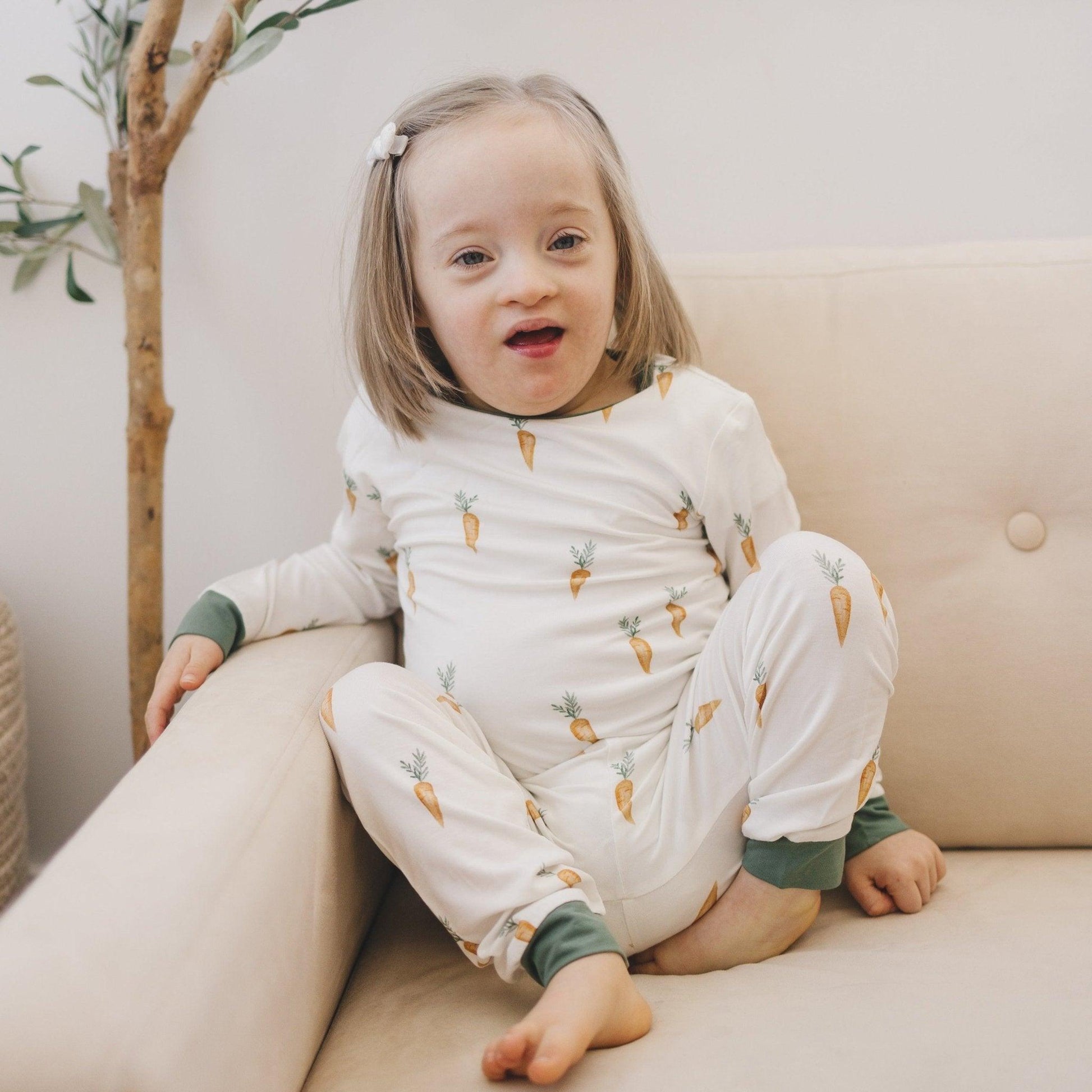 Keep Calm and Carrot On 2pc Bamboo Pajama Set - Little Joy Co.