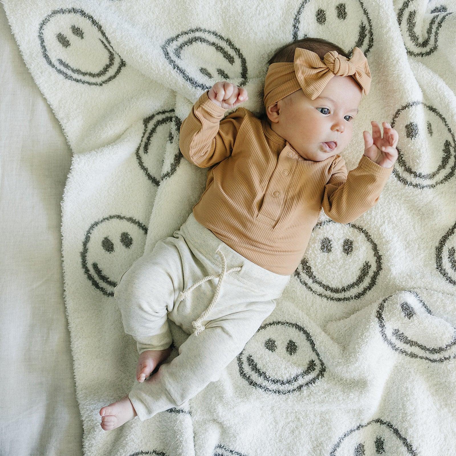 Latte Bamboo Snap Long Sleeve Ribbed Bodysuit - Little Joy Co.