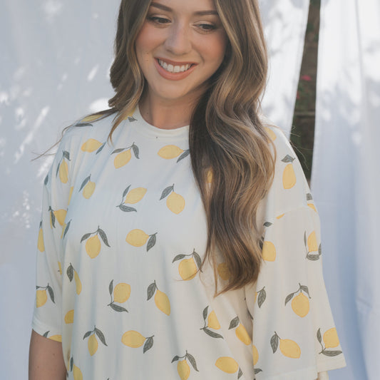 Women's Bamboo Short Set | Lemon