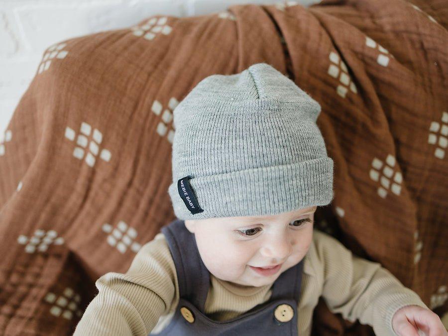 Light Grey Mebie Baby Beanie - Little Joy Co.