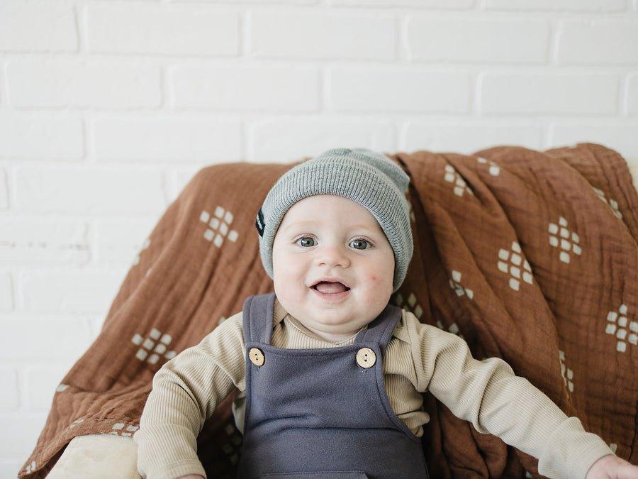 Light Grey Mebie Baby Beanie - Little Joy Co.