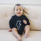 Lightning Bolt Bamboo Sweatshirt Romper - Little Joy Co.