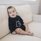 Lightning Bolt Bamboo Sweatshirt Romper - Little Joy Co.