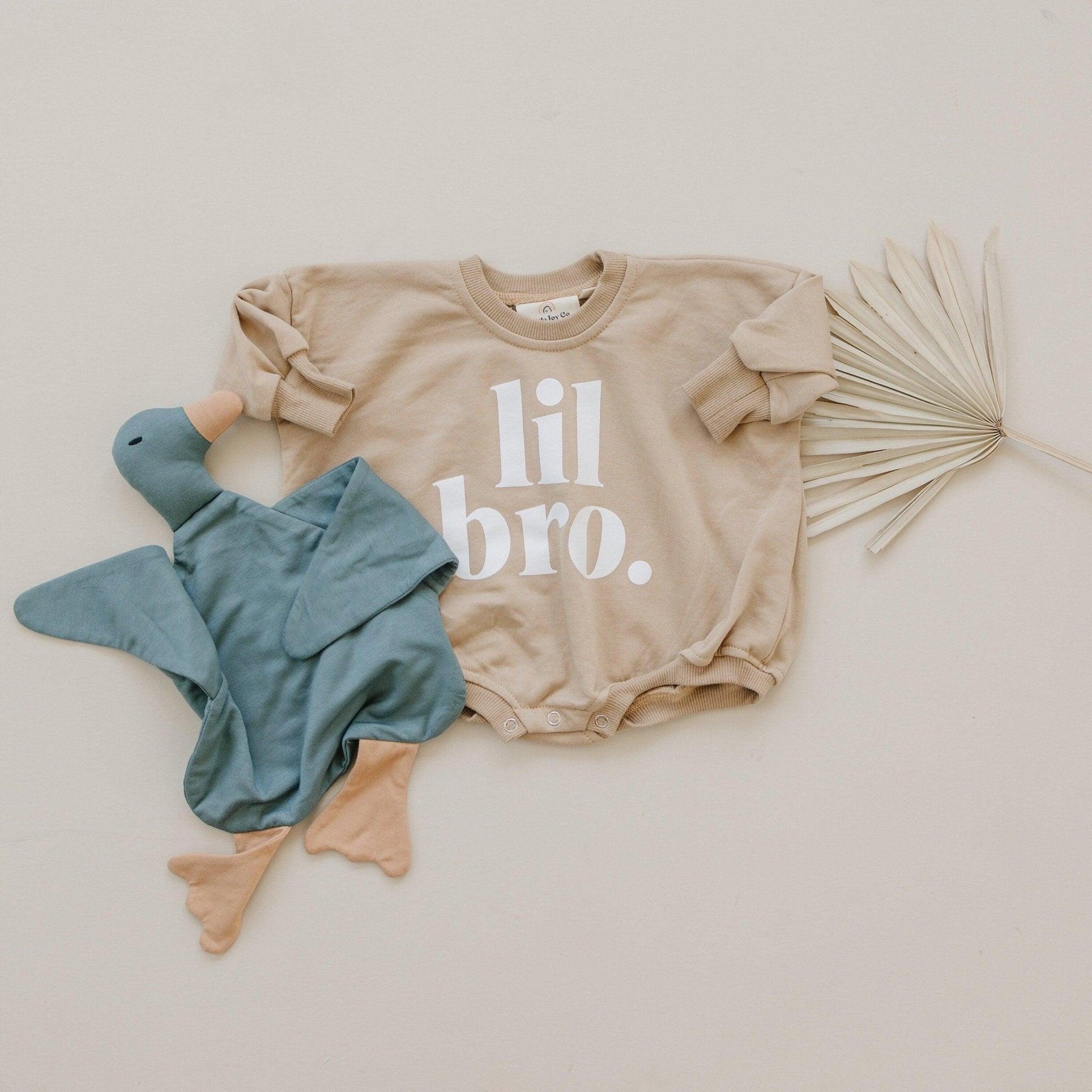 Lil Bro Sweatshirt Romper - more colors - Little Joy Co.