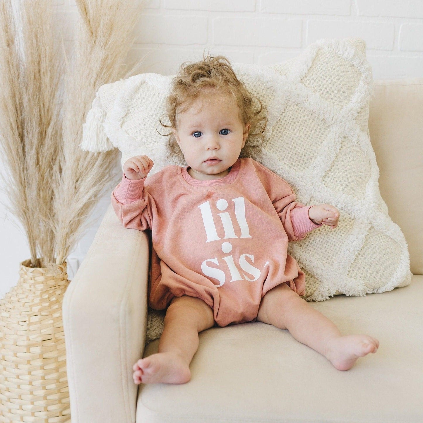 Lil Sis Sweatshirt Romper - more colors - Little Joy Co.