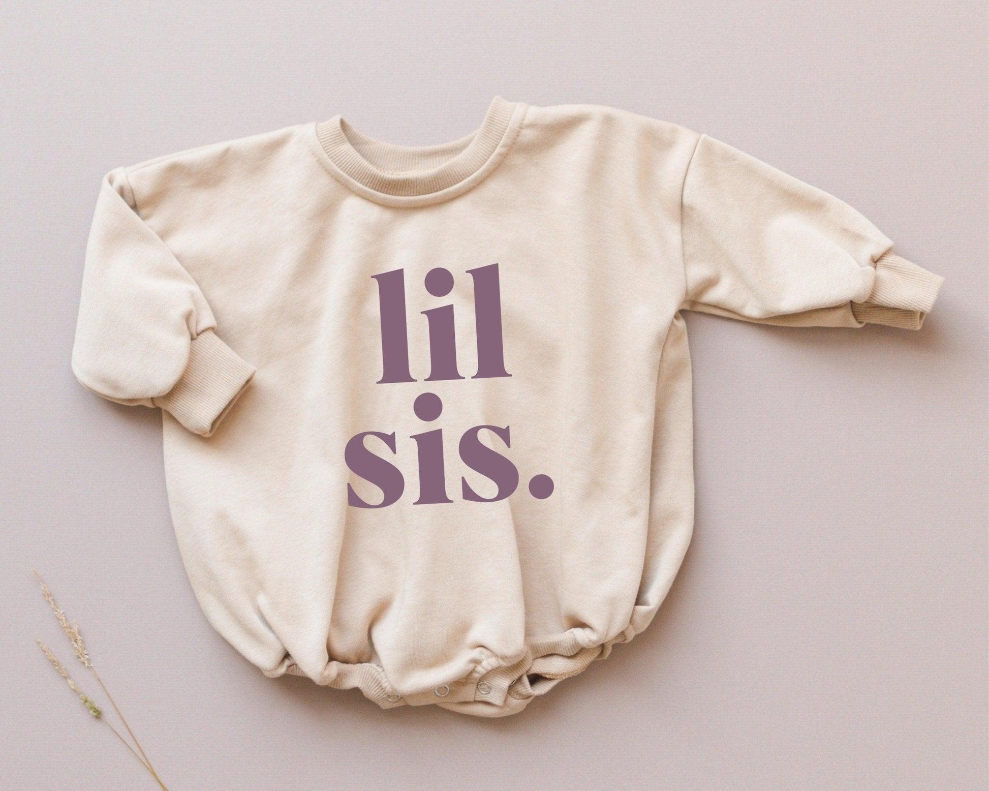 Lil Sis Sweatshirt Romper - more colors - Little Joy Co.