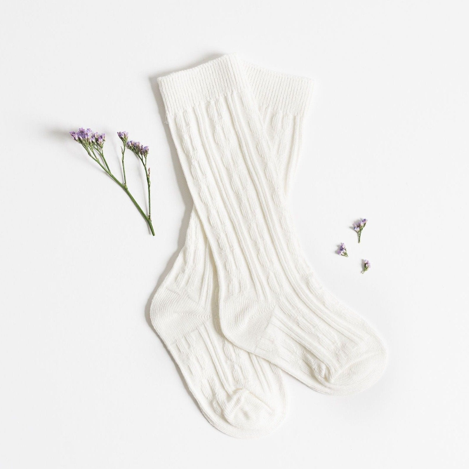 LLB Cable Knit Knee High Socks - Little Joy Co.