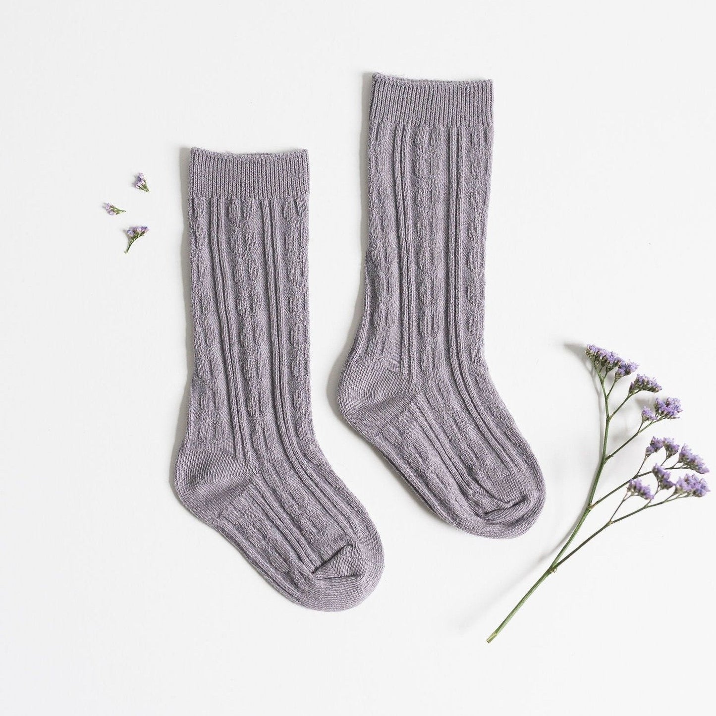 LLB Cable Knit Knee High Socks - Little Joy Co.