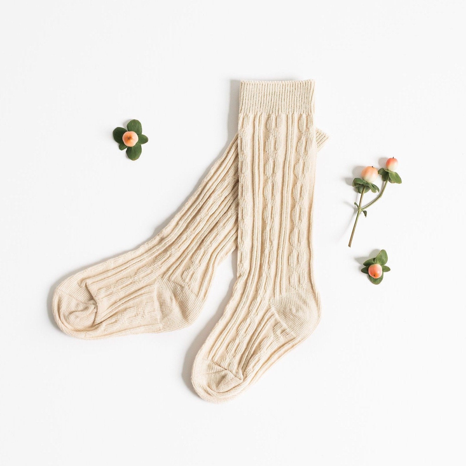 LLB Cable Knit Knee High Socks - Little Joy Co.