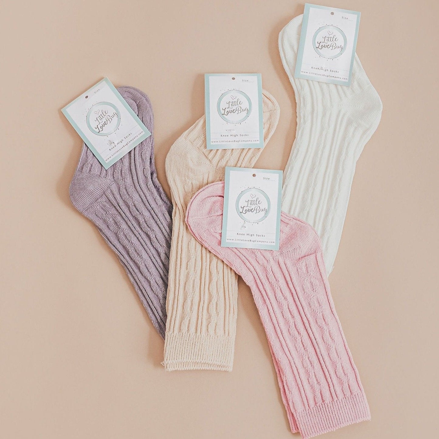 LLB Cable Knit Knee High Socks - Little Joy Co.