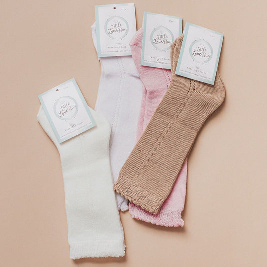 LLB Eyelet Knee High Socks - Little Joy Co.