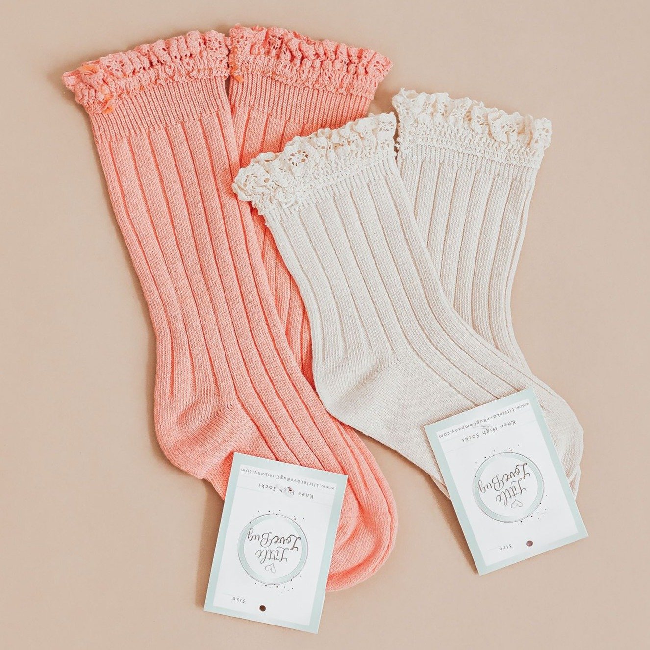 LLB Lace Top Knee High Socks - Little Joy Co.