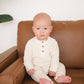 Bamboo Long Sleeve Shirt - Cream Ribbed
