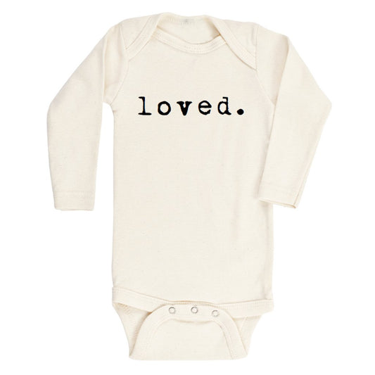 Loved - Long Sleeve Organic Baby Bodysuit