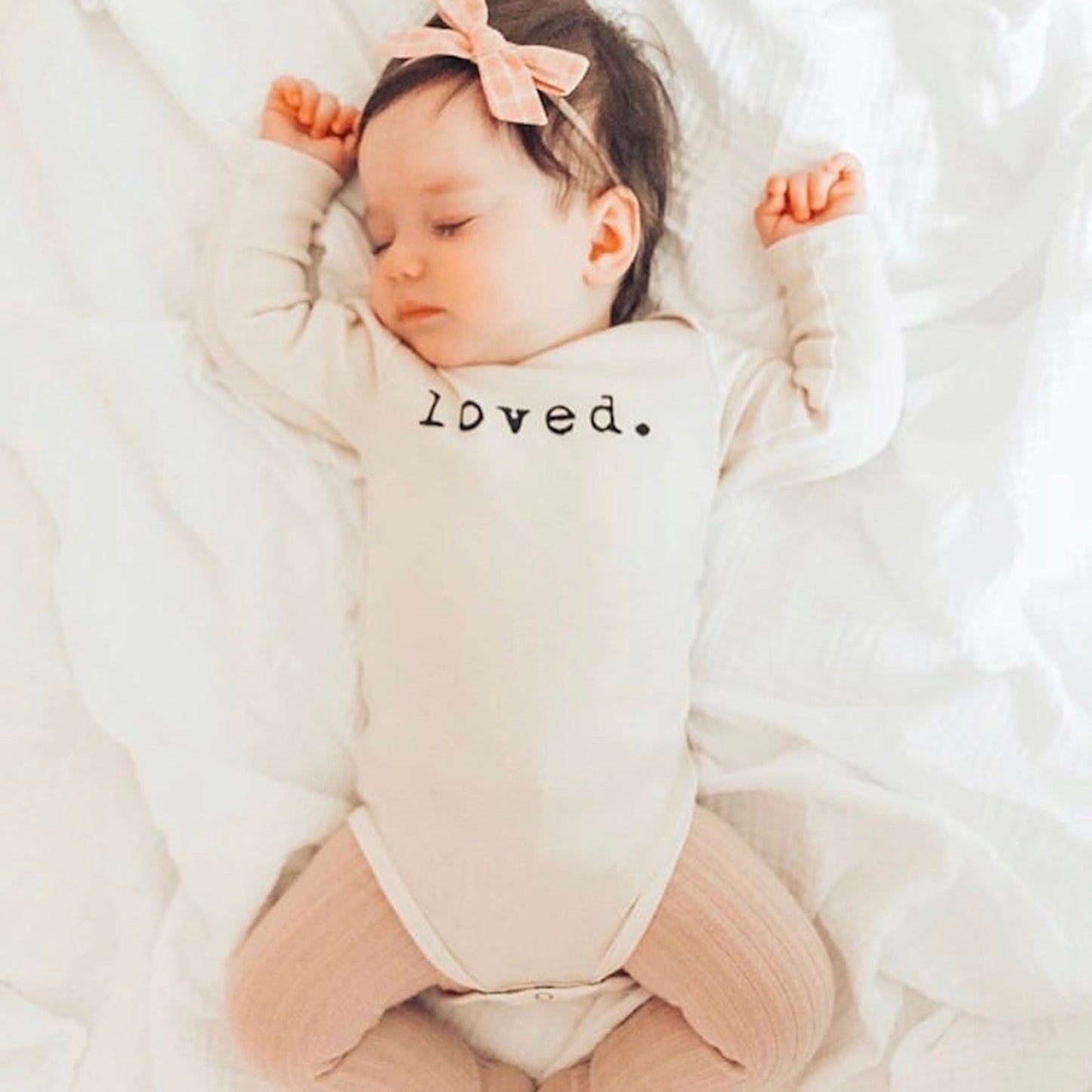 Loved - Long Sleeve Organic Baby Bodysuit