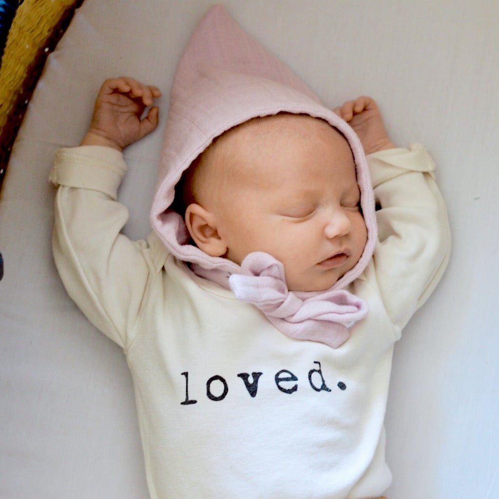 Loved - Long Sleeve Organic Baby Bodysuit