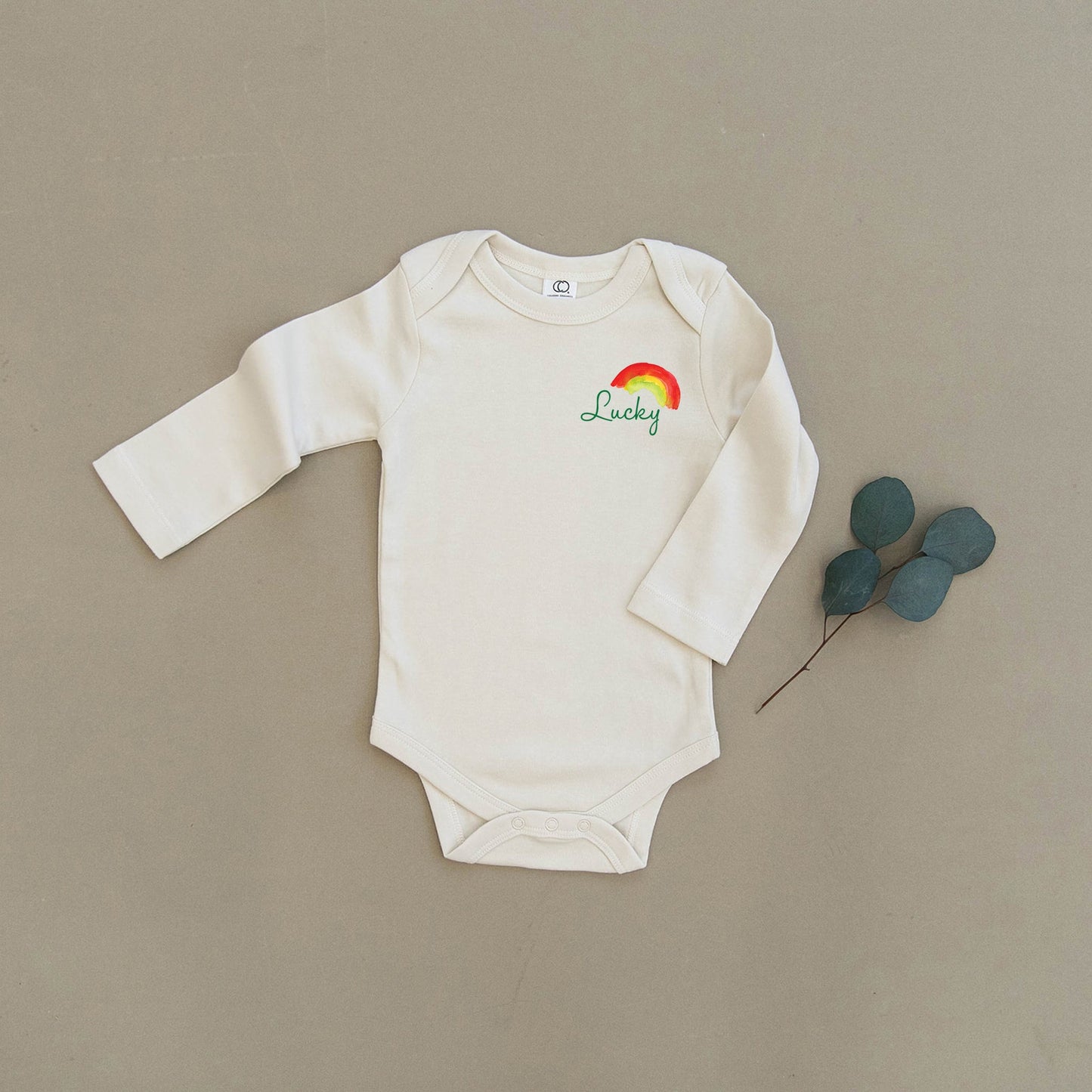 Rainbow Lucky St. Patrick's Day Organic Baby Onesie®