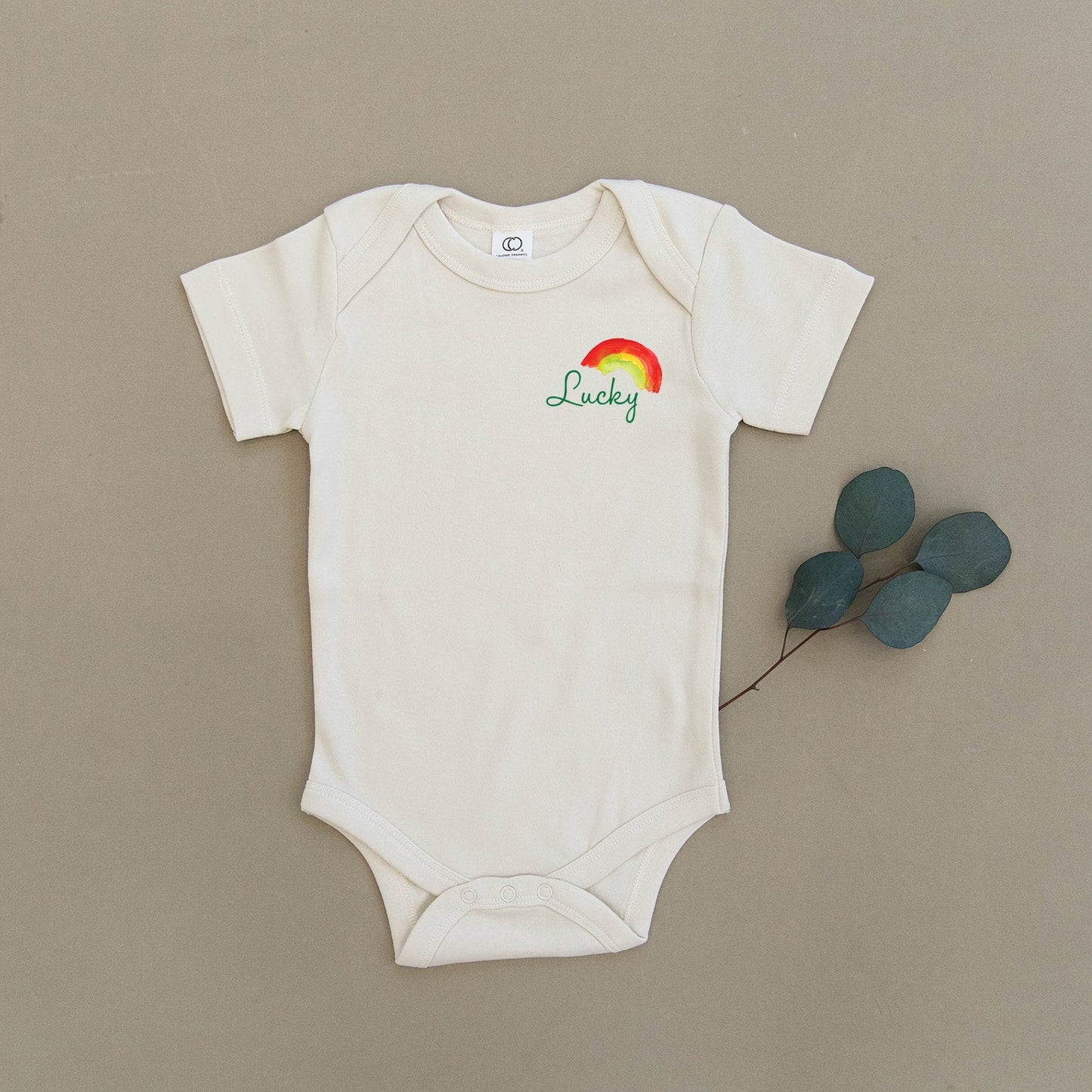 Rainbow Lucky St. Patrick's Day Organic Baby Onesie®