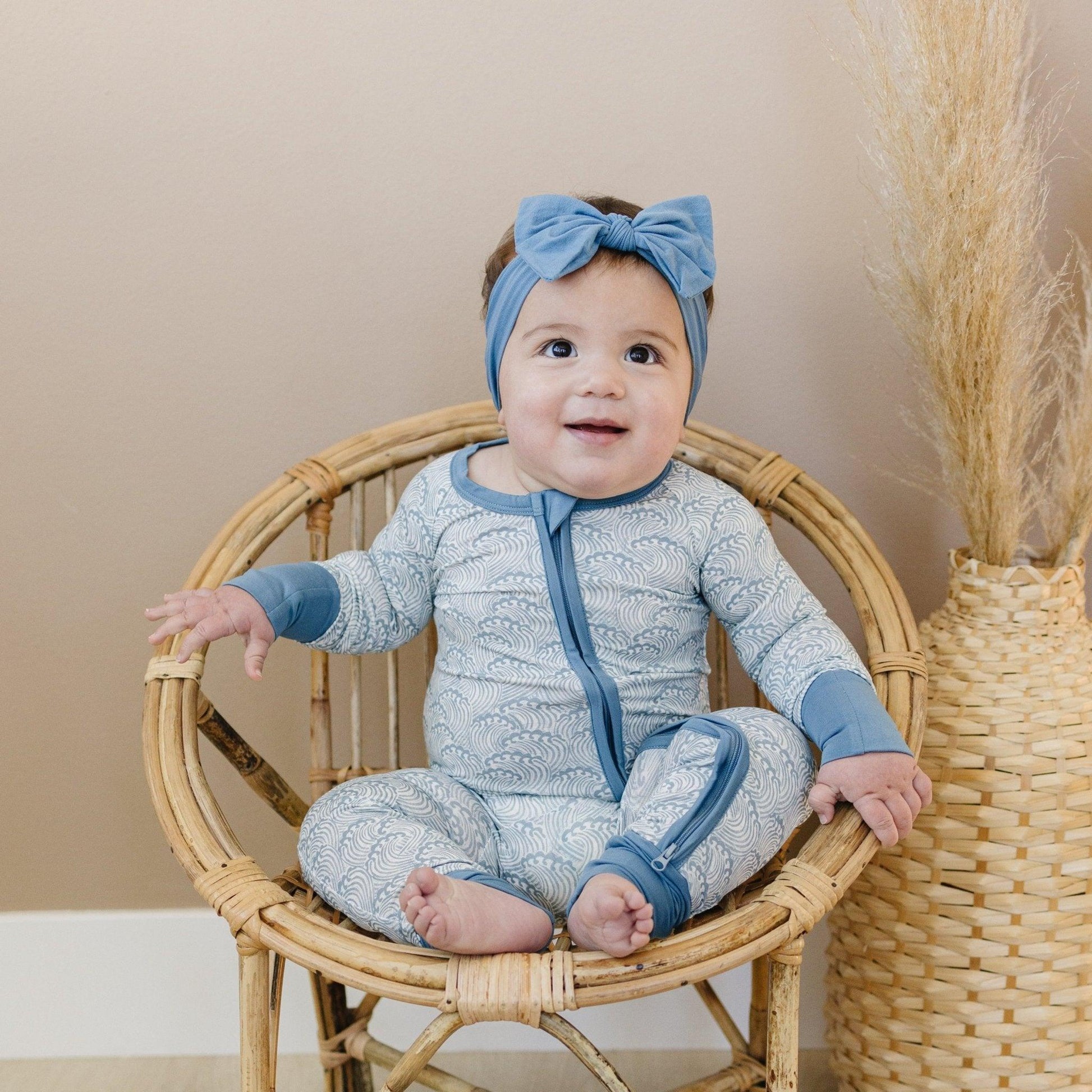 Making Waves Bamboo Zippy Romper - Little Joy Co.