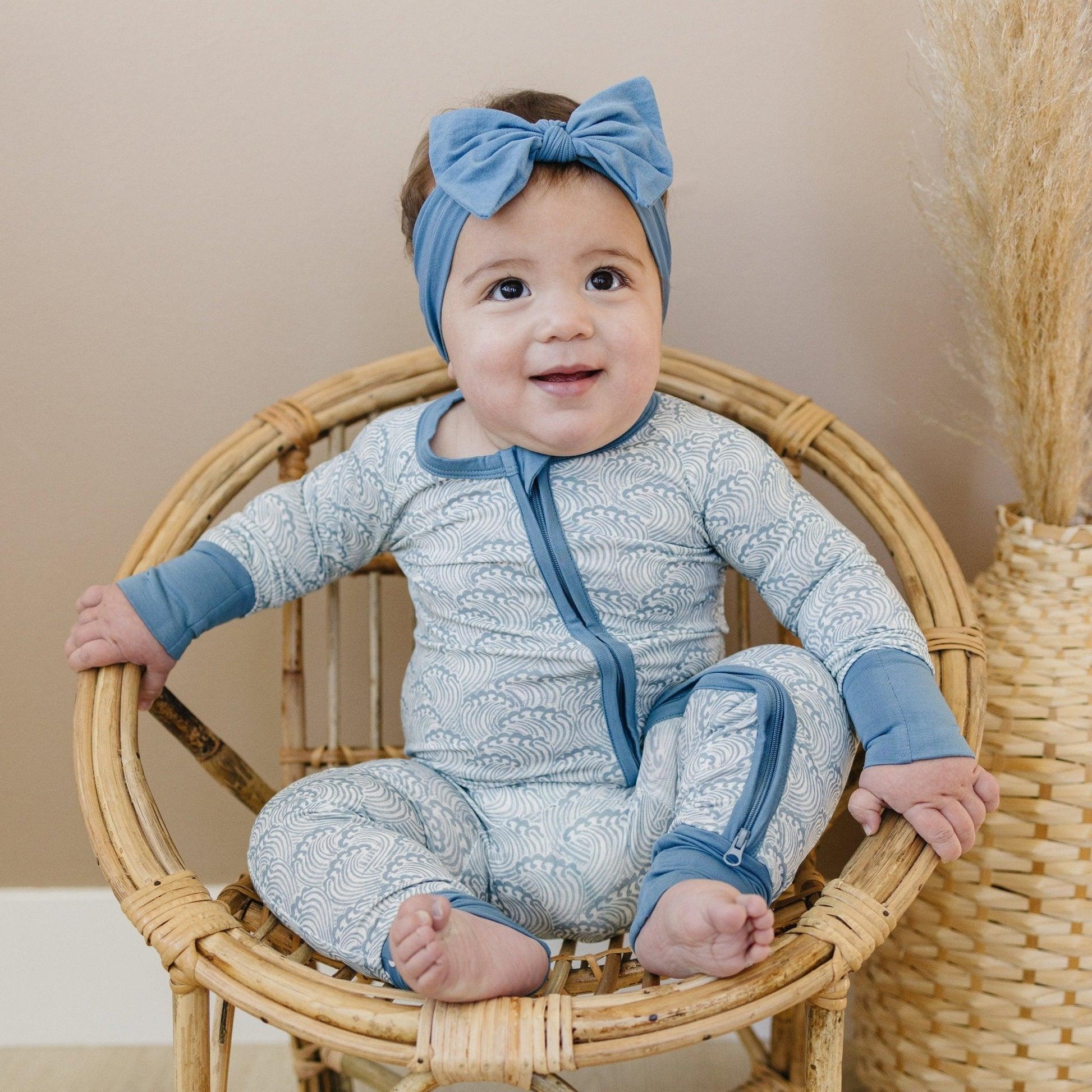 Making Waves Bamboo Zippy Romper - Little Joy Co.