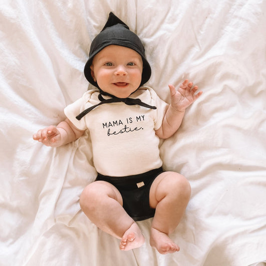 Mama is my Bestie - Organic Short Sleeve Baby Bodysuit