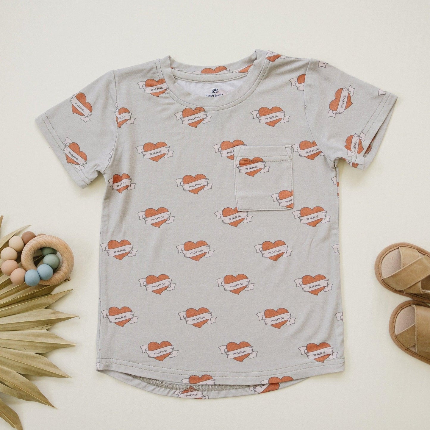 Mama Tattoo Hearts Bamboo Tee - Little Joy Co.