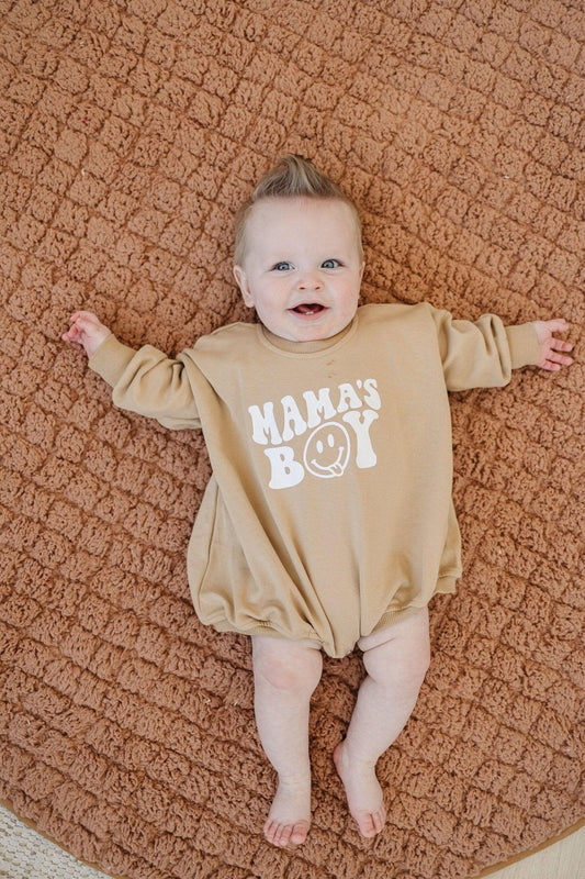 Mama's Boy Sweatshirt Romper - more colors - Little Joy Co.