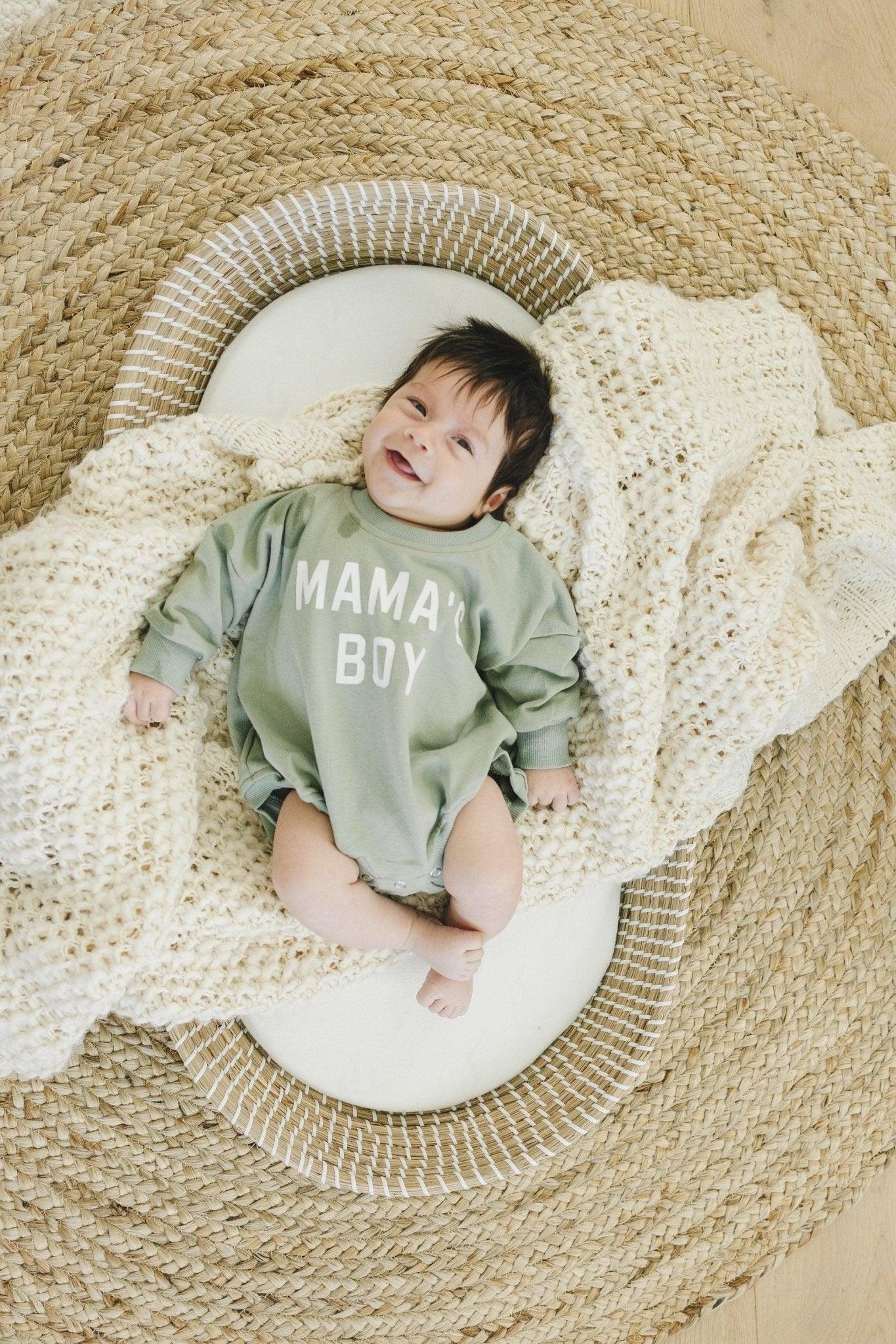 Mama's Boy Sweatshirt Romper - more colors - Little Joy Co.