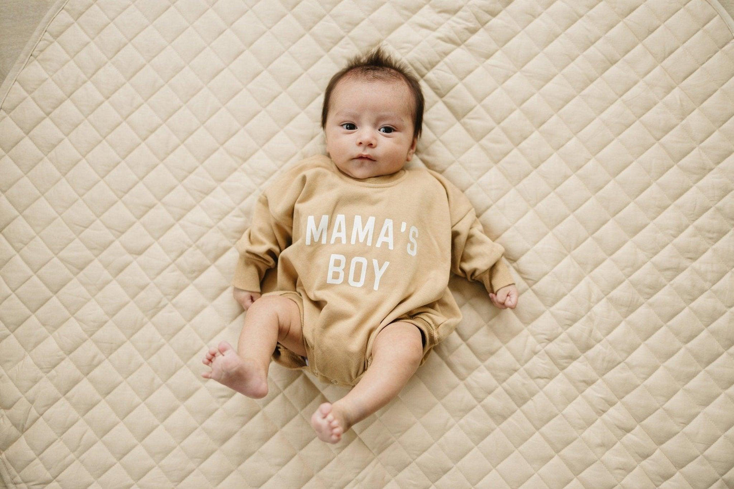 Mama's Boy Sweatshirt Romper - more colors - Little Joy Co.