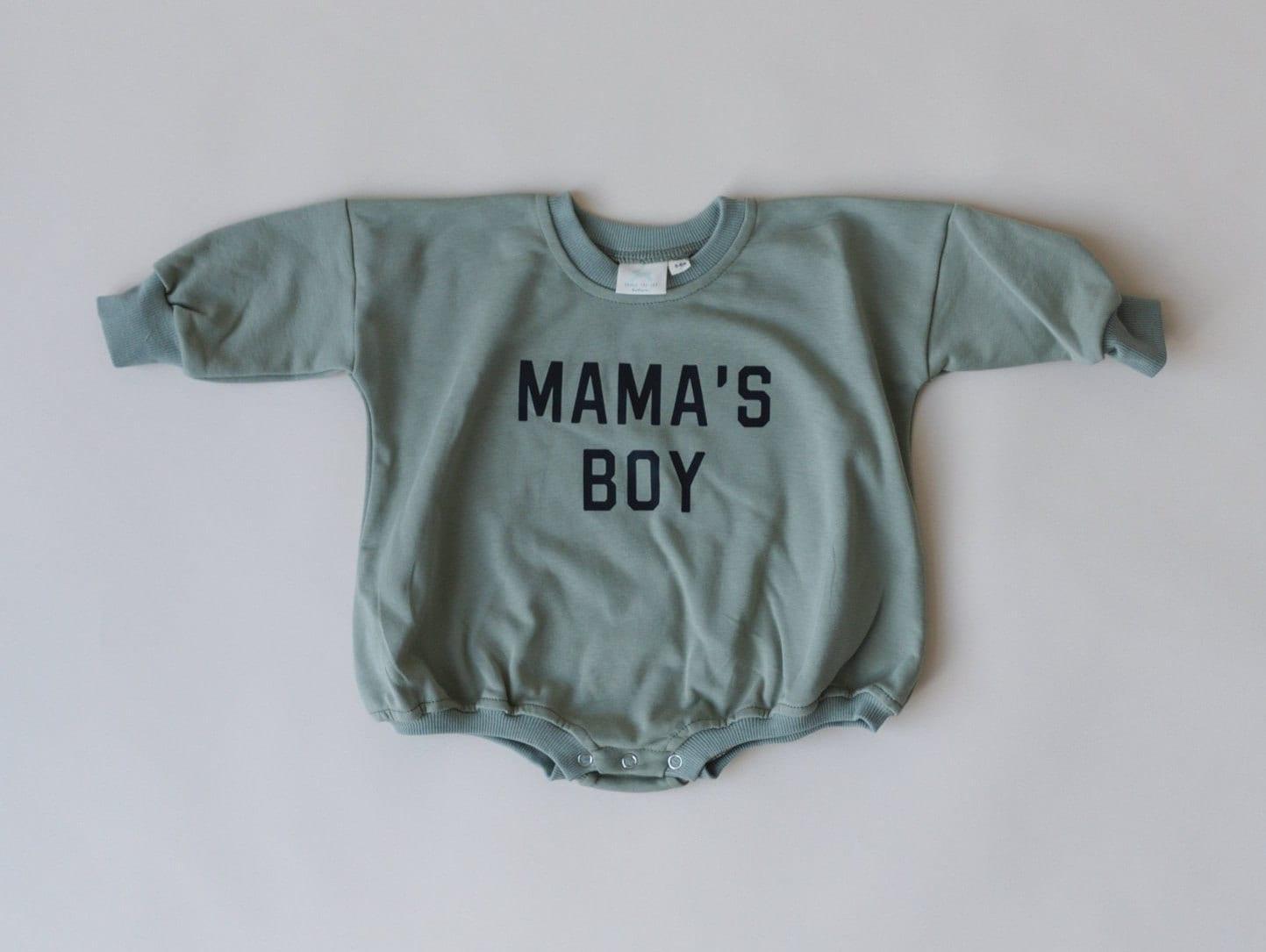 Mama's Boy Sweatshirt Romper - more colors - Little Joy Co.