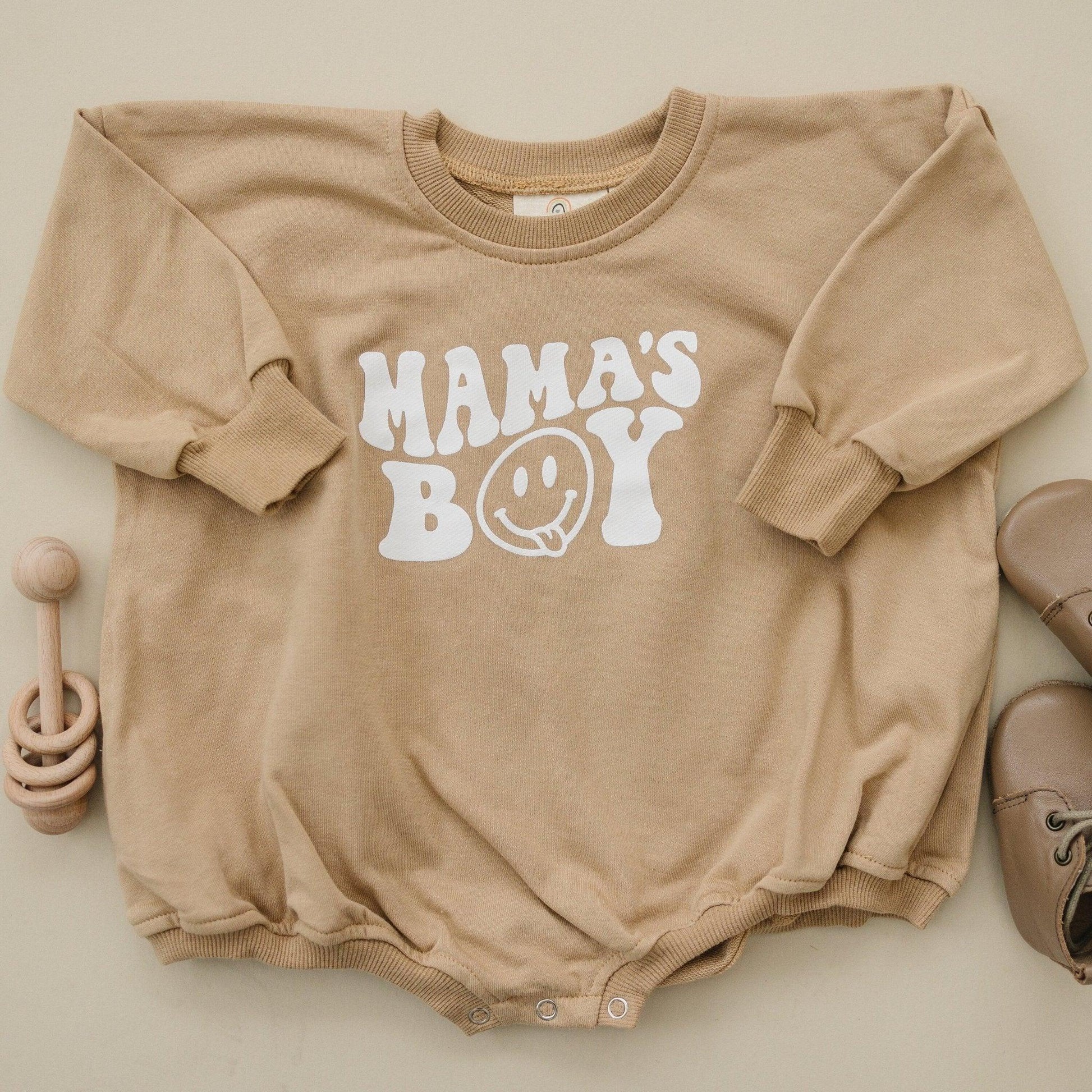 Mama's Boy Sweatshirt Romper - more colors - Little Joy Co.