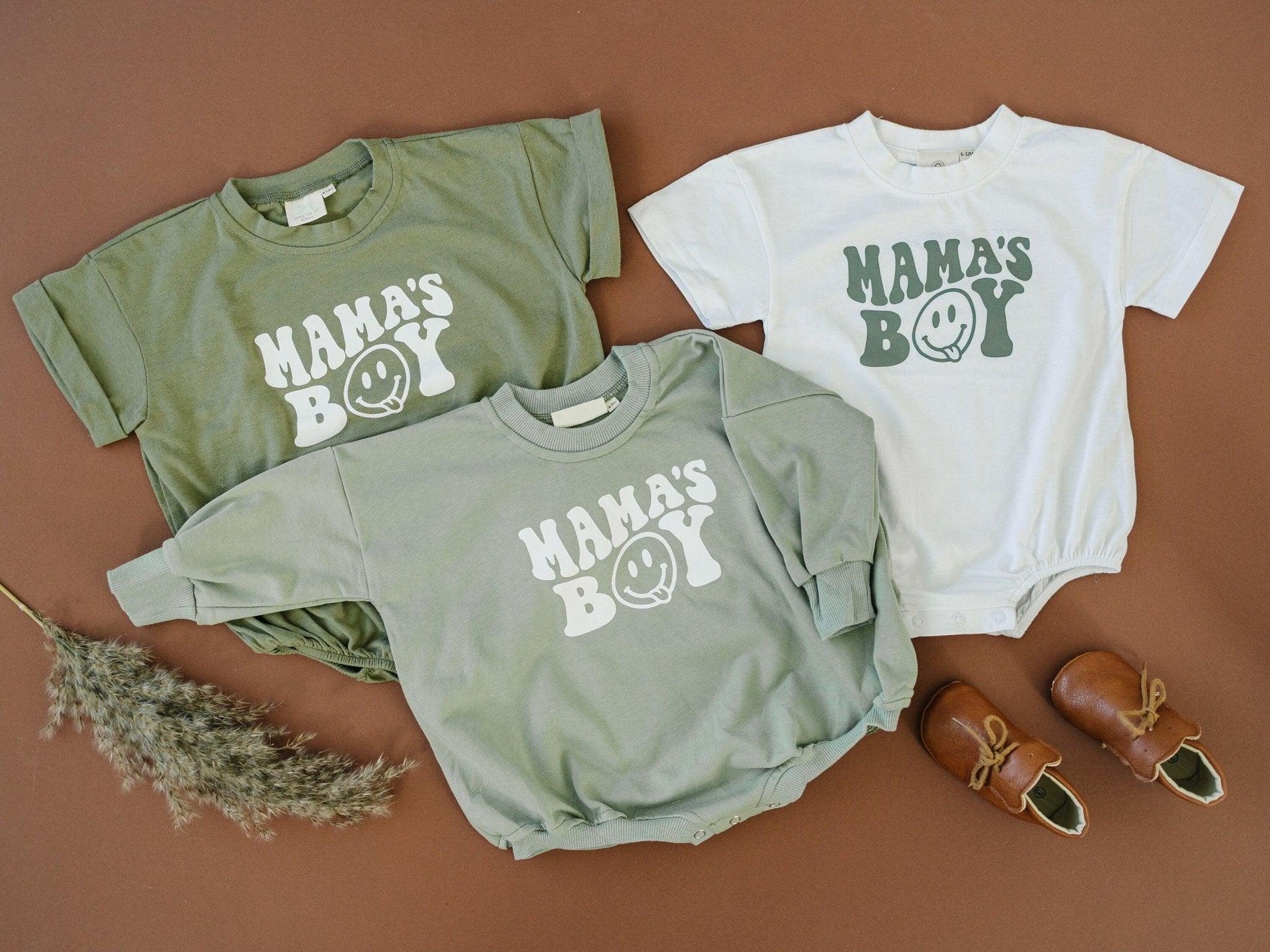 Mama's Boy Sweatshirt Romper - more colors - Little Joy Co.