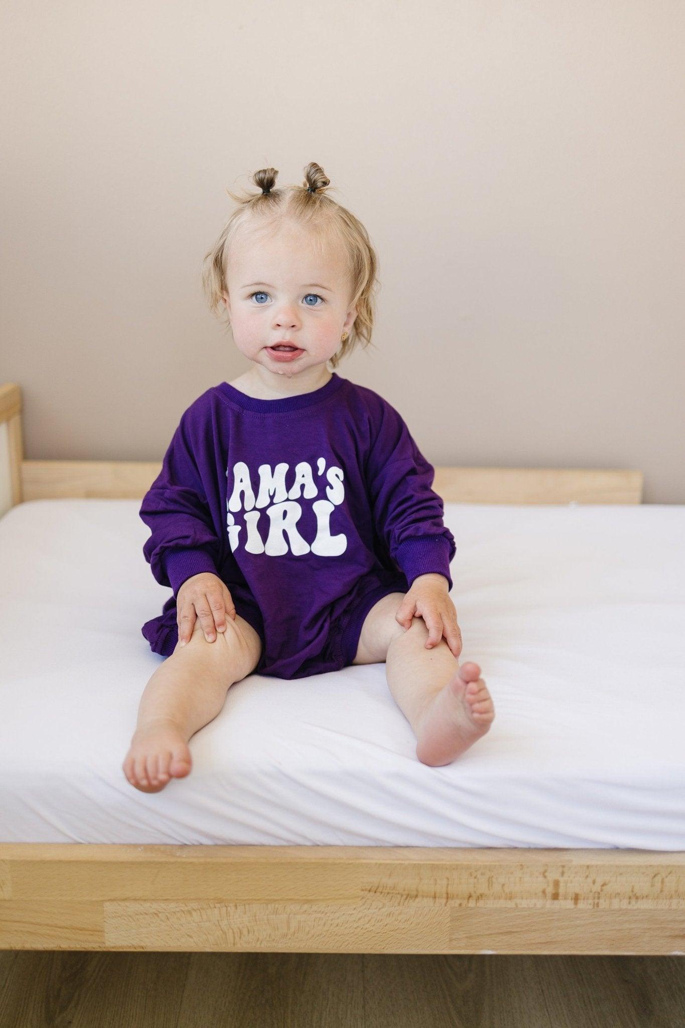 Mama's Girl Bamboo Sweatshirt Romper - Little Joy Co.